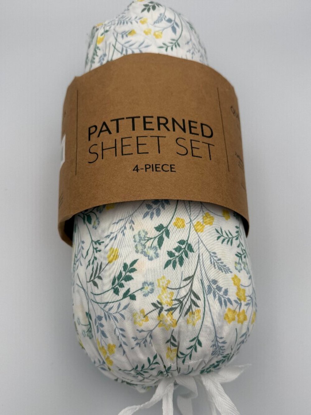 BECKY CAMERON PATTERNED SHEET SET 4-PIECE QUEEN LIGHT BLUE